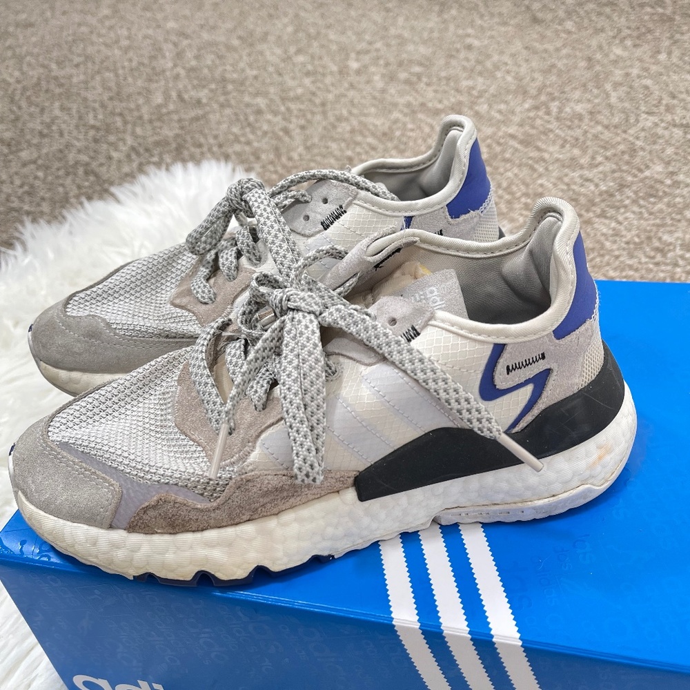 Adidas Nite Jogger Active Royal Blue Sneakers US Men Size 5 Women Size 6